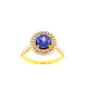 Pre Owned 18ct Tanzanite and Diamond Halo Ring ZT932